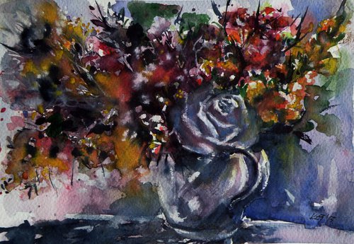 Still life with flowers by Kovács Anna Brigitta