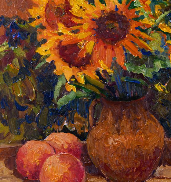 Sunflowers and Peaches