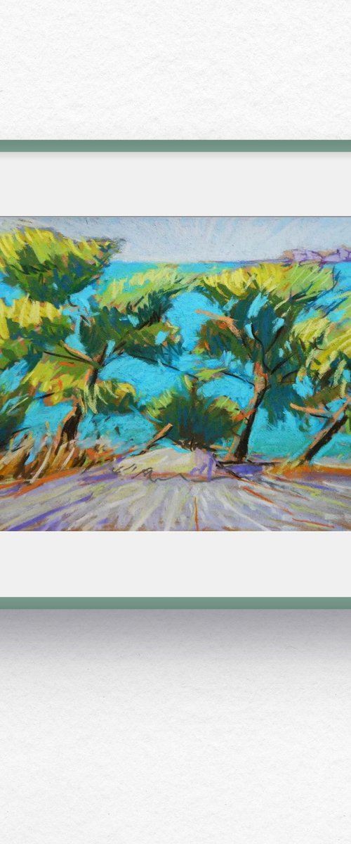 Mediterranean afternoon. Pines by Evgen Semenyuk