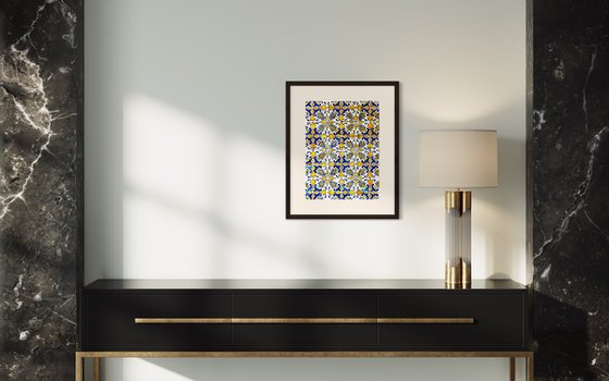 Blue and Yellow Azulejo Tiles