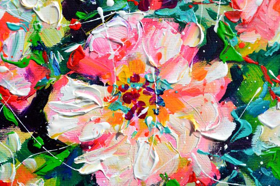 Wild White and Pink Roses
