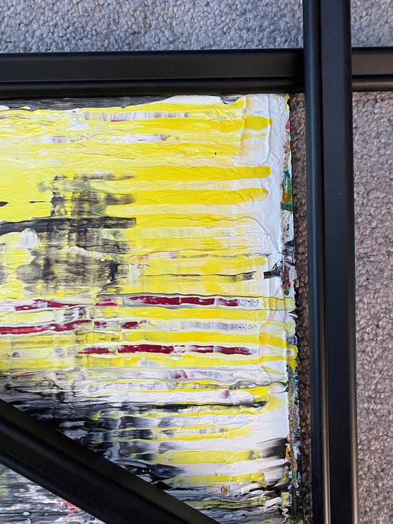 "Home Is Where We Are" - Save As A Series - Original PMS Mixed Media Assemblage Sculptural Paintings On Wooden Frame Pieces and Panels - 49 x 31 inches