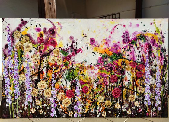 Roseberry Fields Abstract Floral Landscape