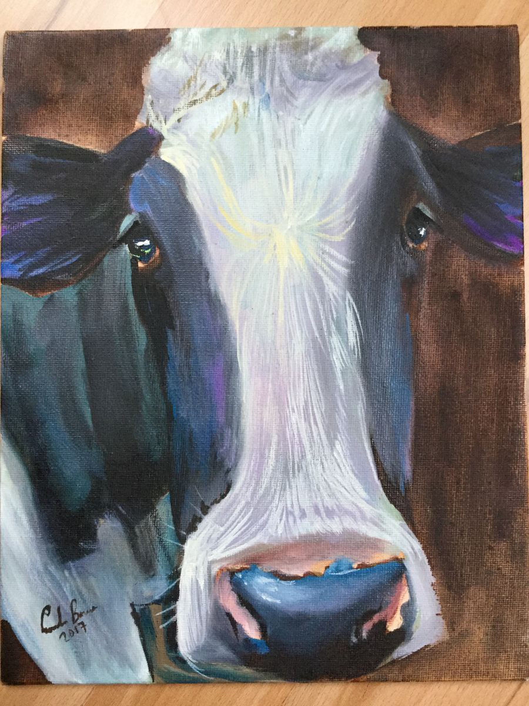 Cow Face 2017 Oil Painting By Gordon Bruce Artfinder