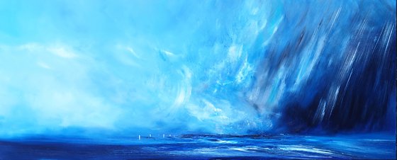 Storm - seascape, emotional, panoramic