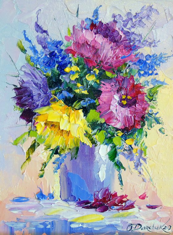 Bouquet of bright flowers