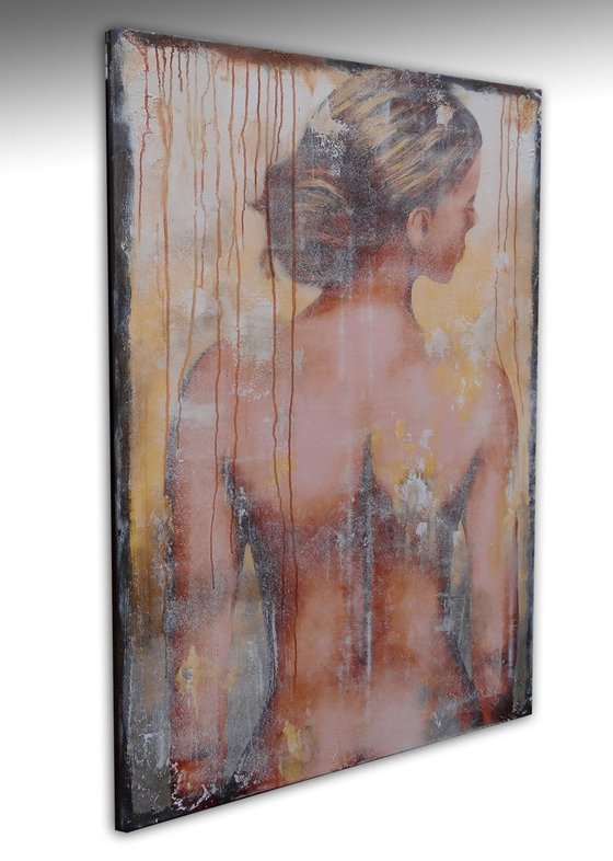 nude in oker 120 x 80 cm)