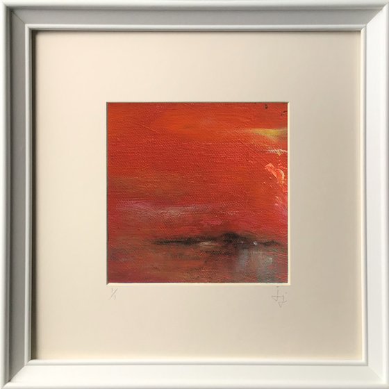 Fragment 5 - Dynamic, framed oil painting