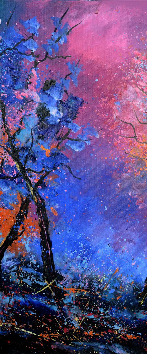 Sunset in the wood by Pol Henry Ledent