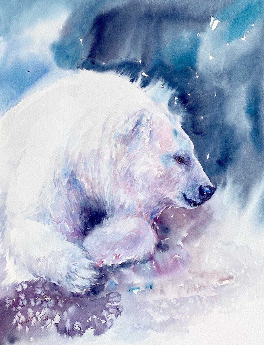 A Blue Winter_ Polar Bear by Arti Chauhan
