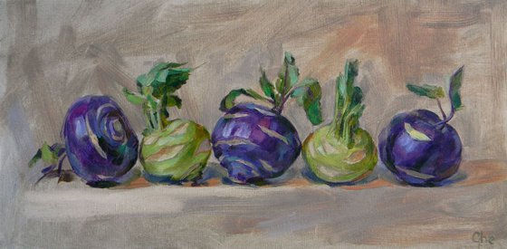 Five kohlrabi