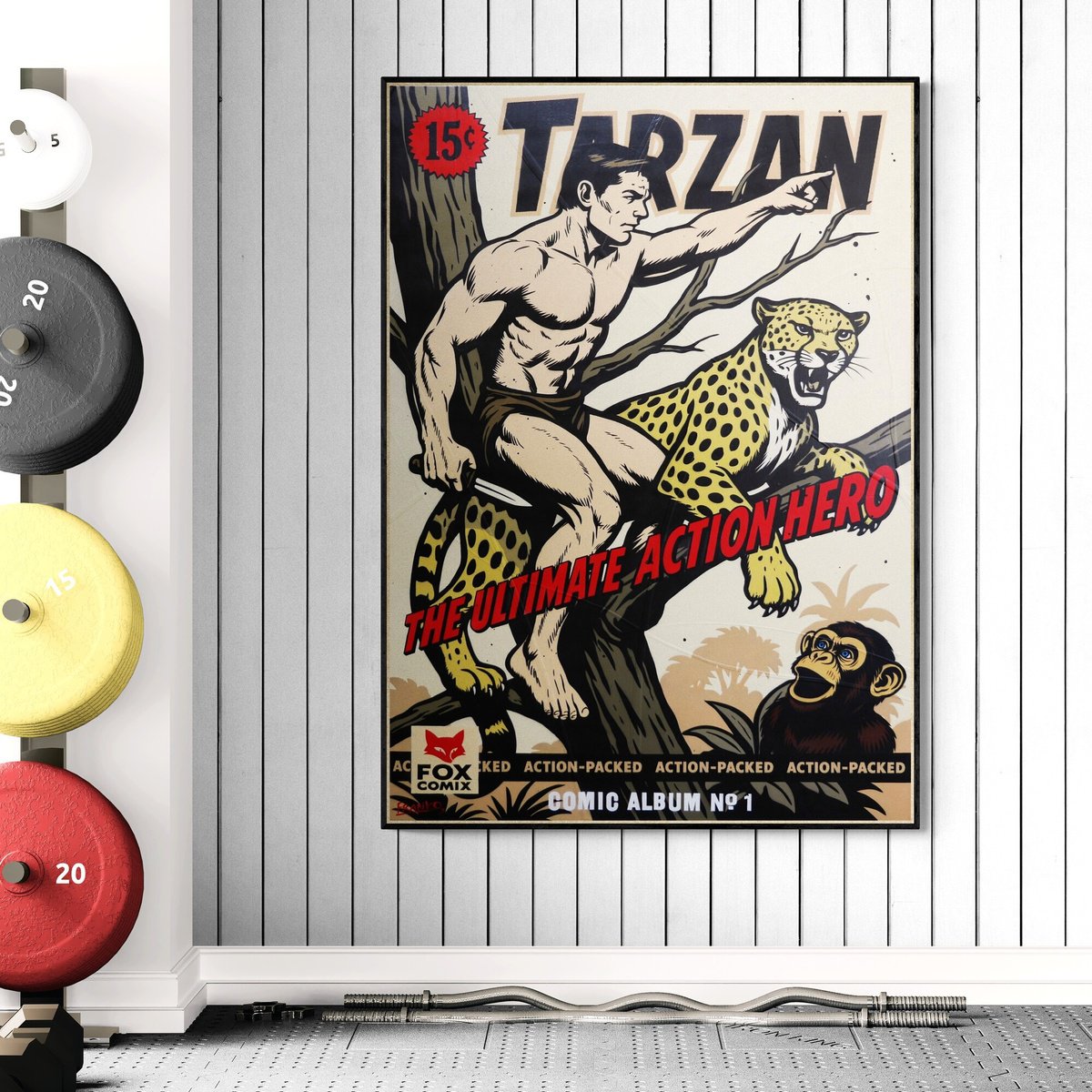 Urban And Pop Painting , Tarzan Hero By Franko, 39 X 55, Artwork For Sale On Artfinder