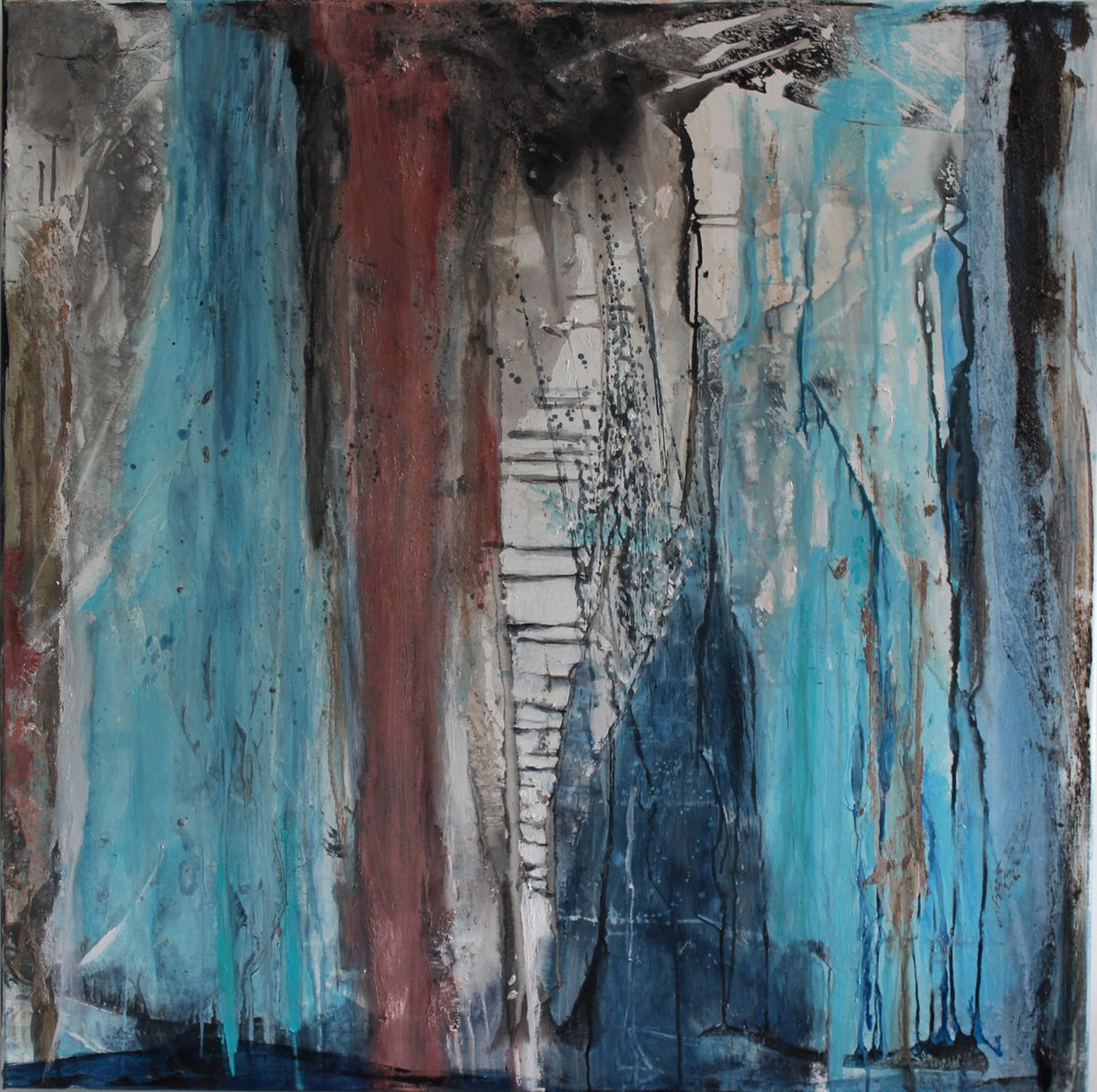Abstract Acrylic Ink Mixed Media 100x100 Artfinder