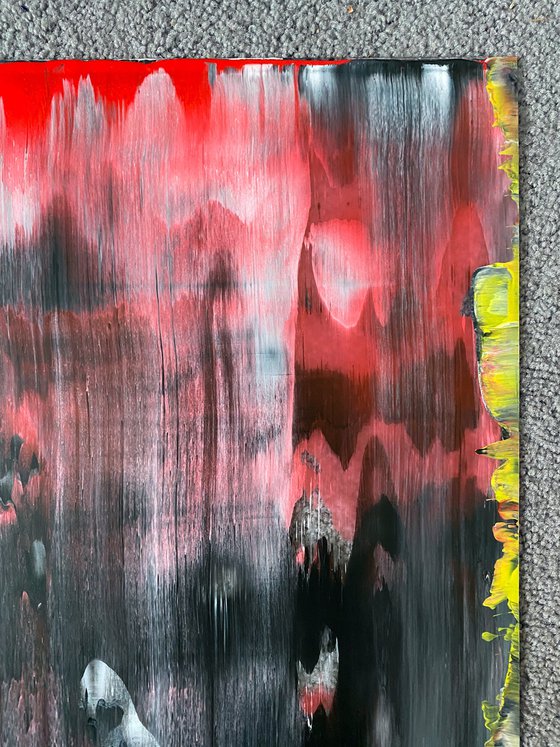 "We Mean It" - Save As A Series - Original PMS Abstract Diptych Acrylic Paintings On Plexiglass, Framed - 52" x 26"