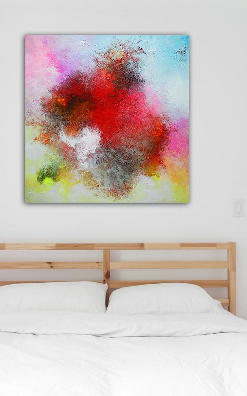100x100cm /abstract painting / Ready to hang /  Episode 91 by Alex Senchenko