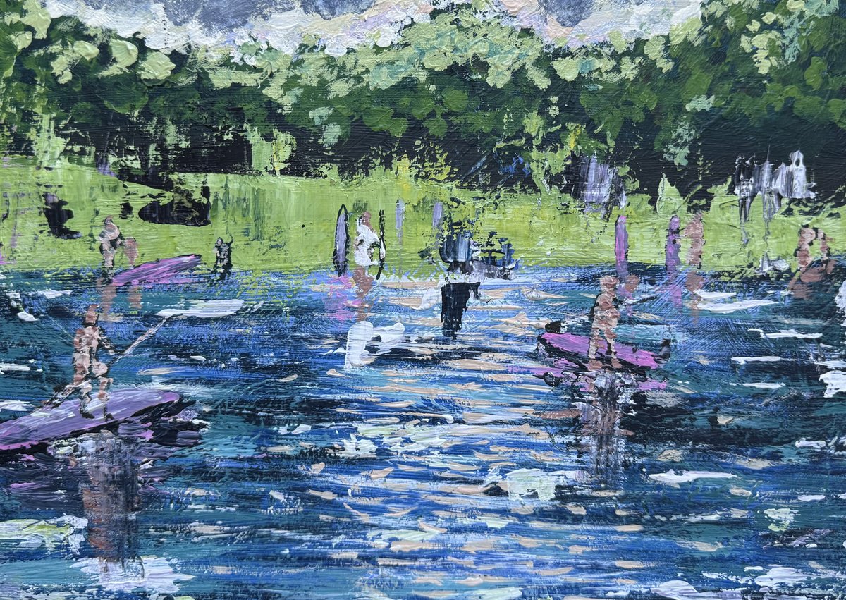 Subboard Dniester River By Yuliia Sharapova, 16 X 12, Artwork For Sale On Artfinder