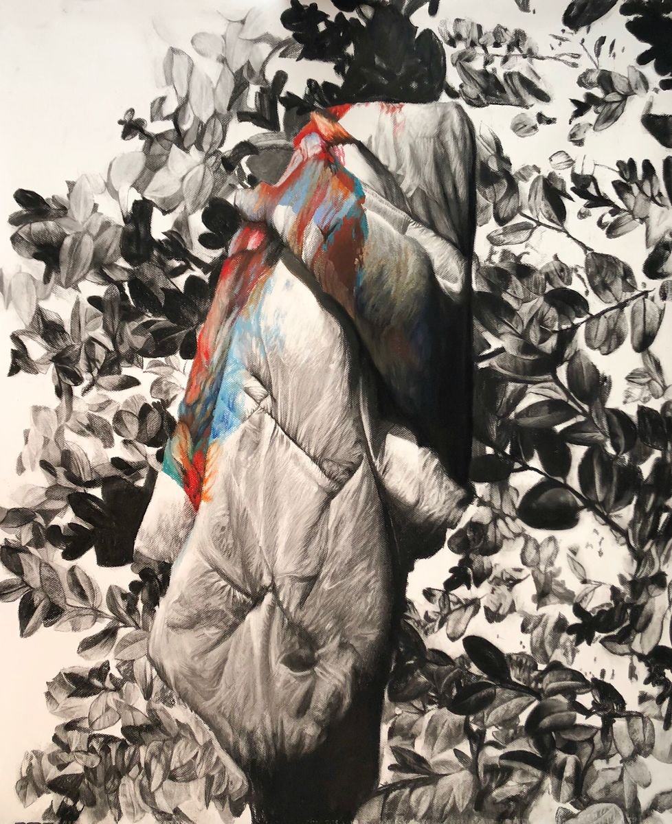 Surrealistic Portrait Pastel Drawing By Dan Laurentiu Arcus, 35 X 43, Hail To Our Beloved Leader, Original Artwork