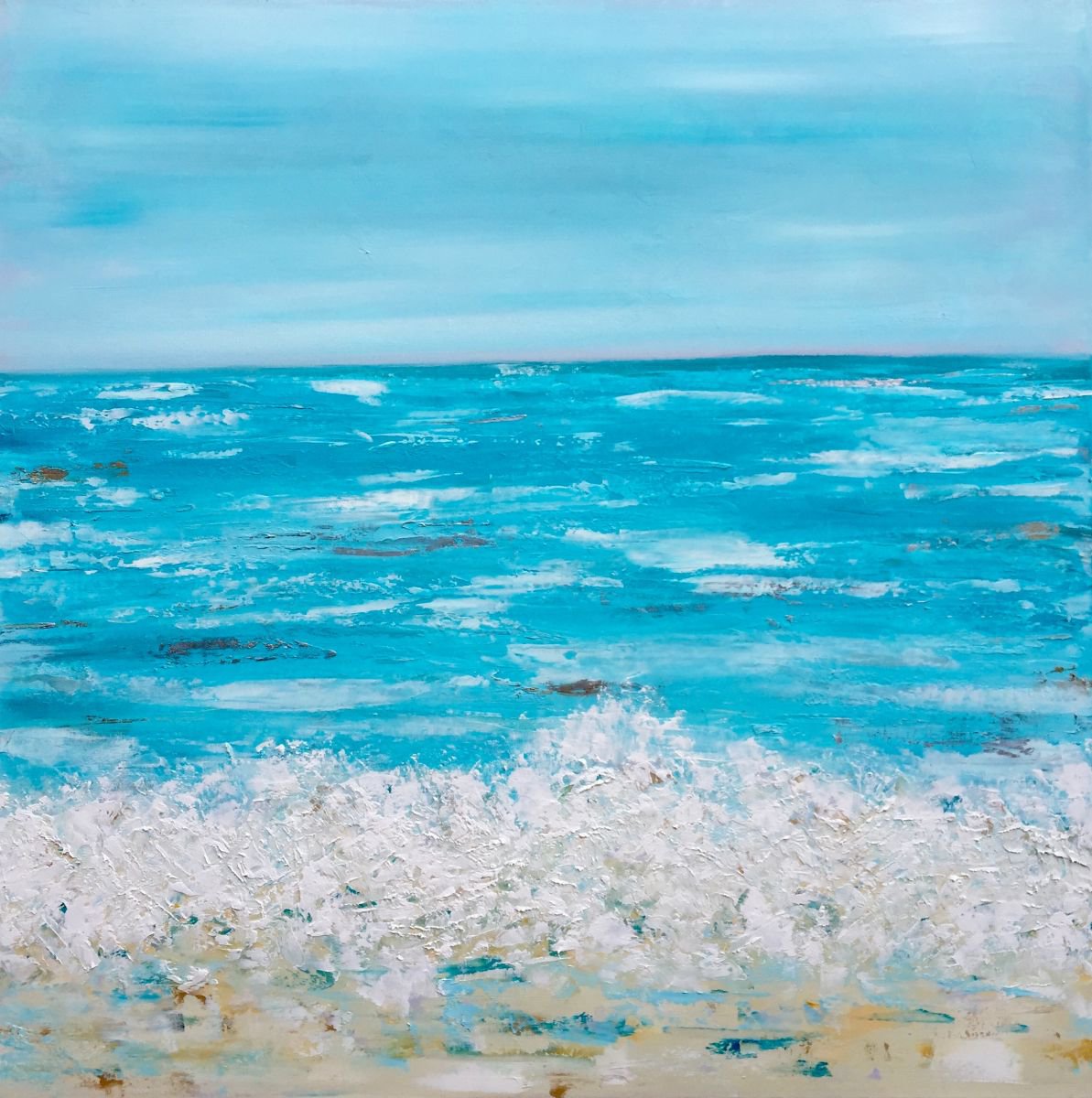There is only Water - oil on canvas 36x36 by Emma Bell
