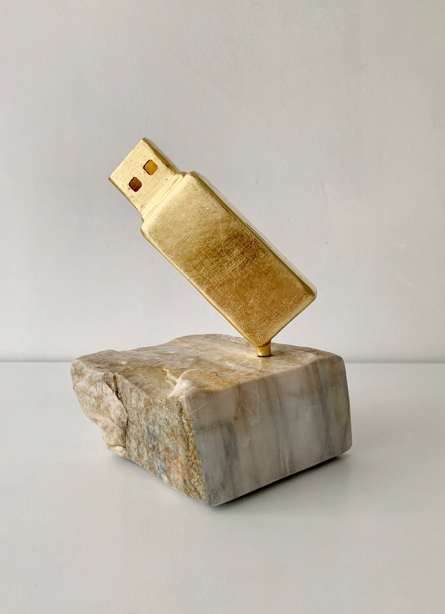 Gold USB Flash by Iryna Antoniuk