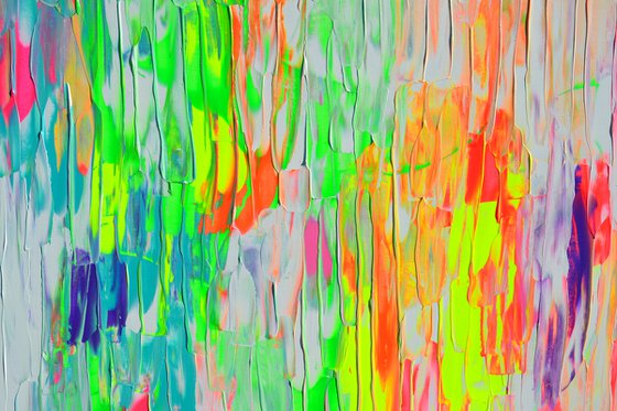 Tranquil V - XL 100x100x4 cm Big Painting,  Large Abstract Painting - Ready to Hang, Canvas Wall Decoration