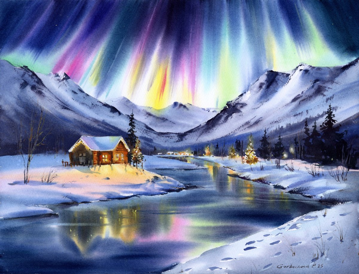 Impressionistic Watercolour , Aurora