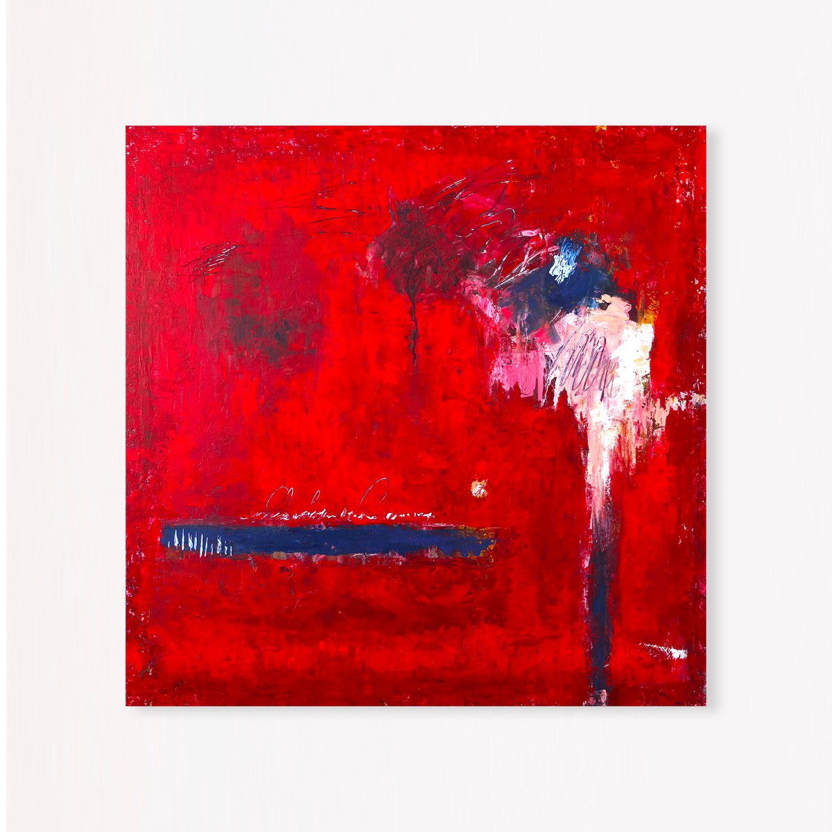 Abstract Acrylic Painting By Hyunah Kim, 30 X 30, Of The Passion, Original Artwork