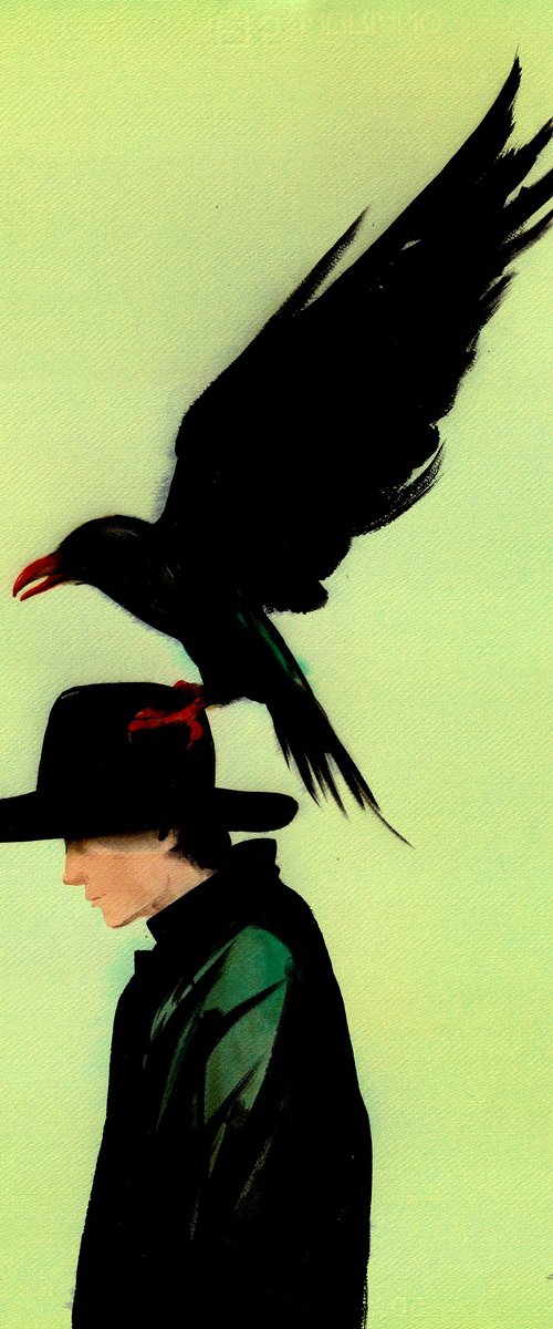 Boy with Raven by REME Jr.