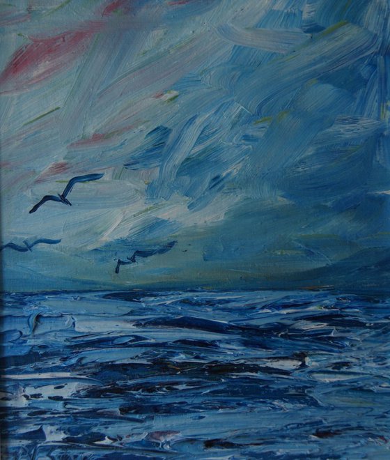Seascape with gulls (X5)