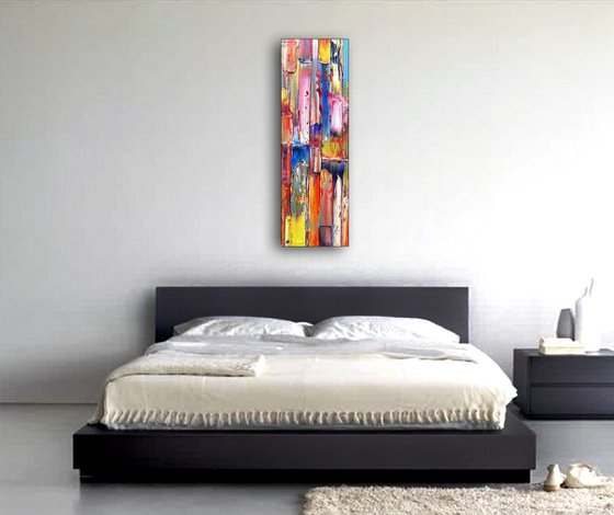"Better With Age" - SPECIAL PRICE-  Original PMS Oil Painting On Reclaimed Wood - 12 x 38 inches
