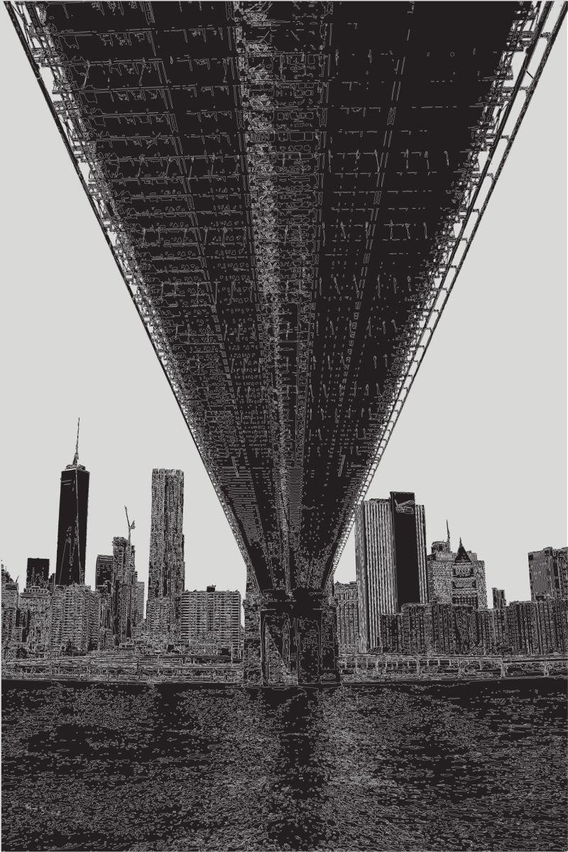 Brooklyn Bridge 3 NY B&W by Keith Dodd