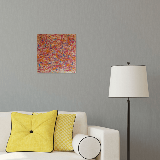 Colorful Abstract Original Modern Painting 50x50