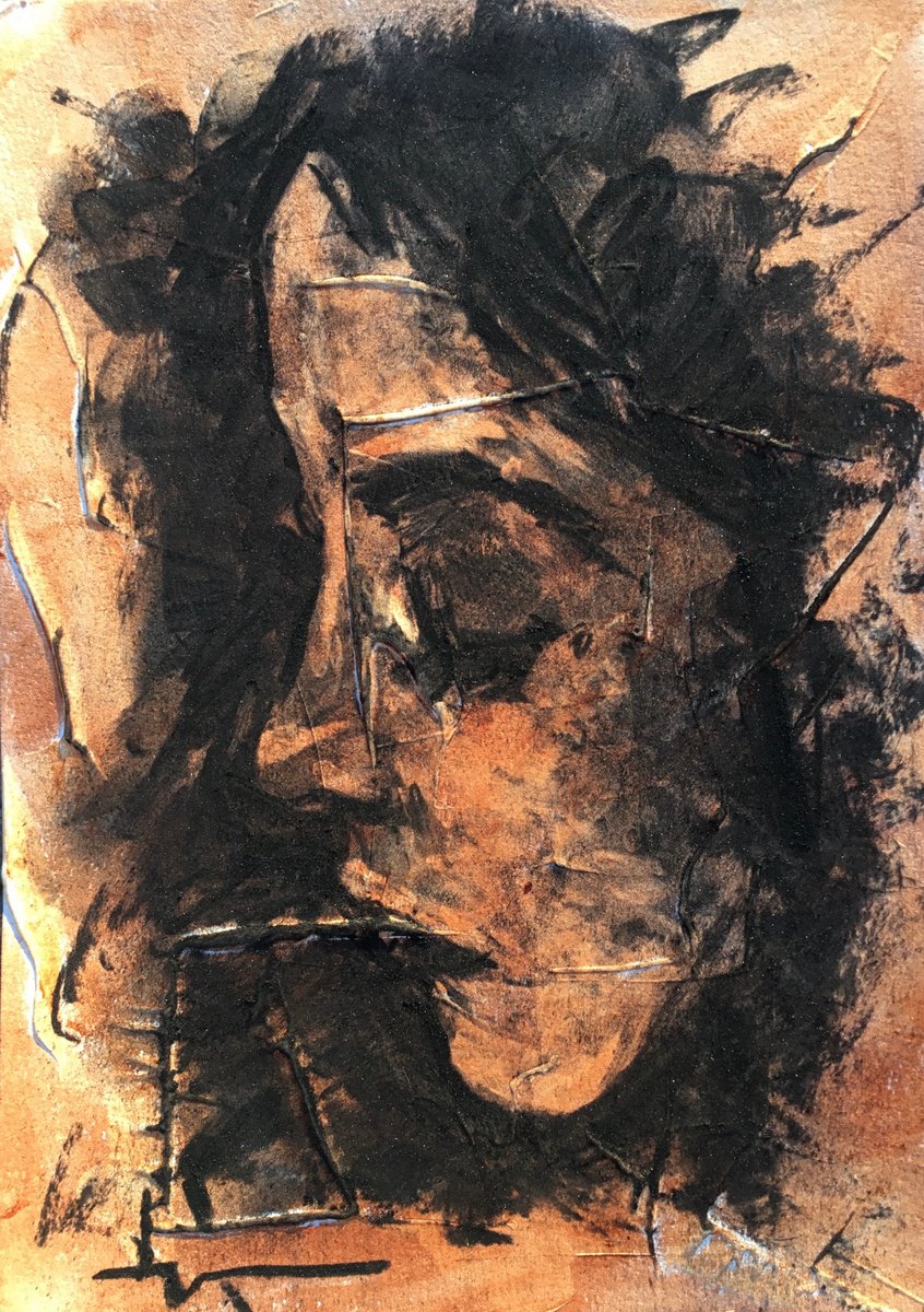 Expressive Charcoal Drawing , Stella Study 2 By Dominique Deve, 8 X 11, Artwork For Sale On Artfinder