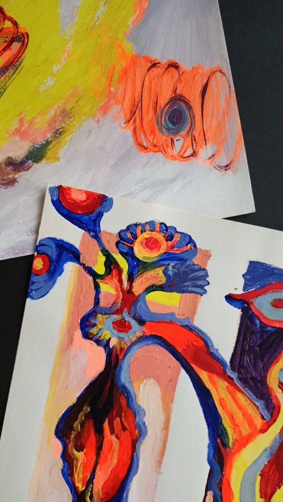 A step towards meeting. Diptych