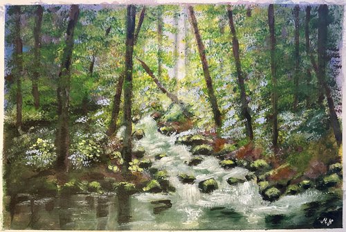 The Forest Stream by Misty Lady - M. Nierobisz