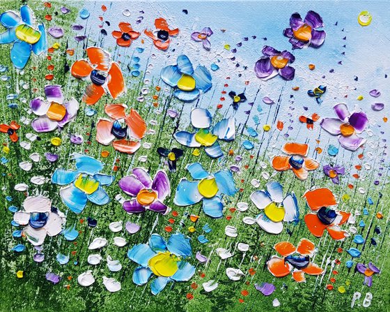 "Spring Meadow Flowers in Love"