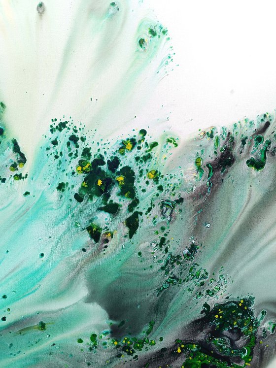 Nature 476 — Abstract Turquoise Surge
