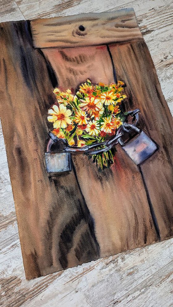 Flowers Behind the Lock