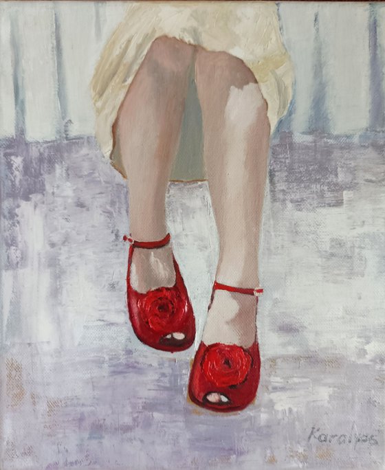 The little red shoes