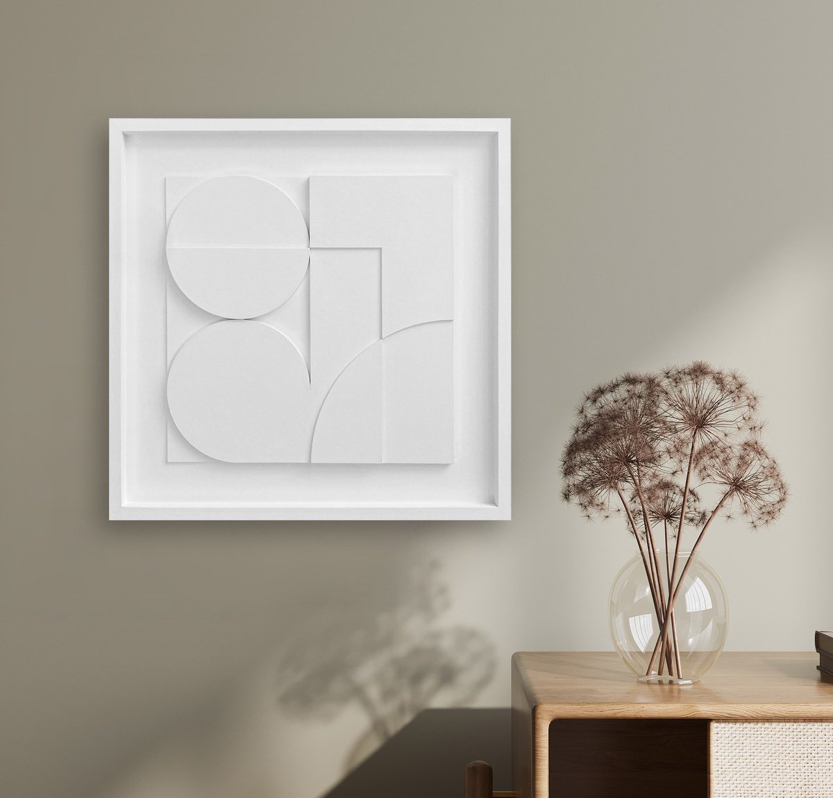 Geometric Abstract Relief By Liam Roberts, 20 X 20", Liberty, Original Artwork