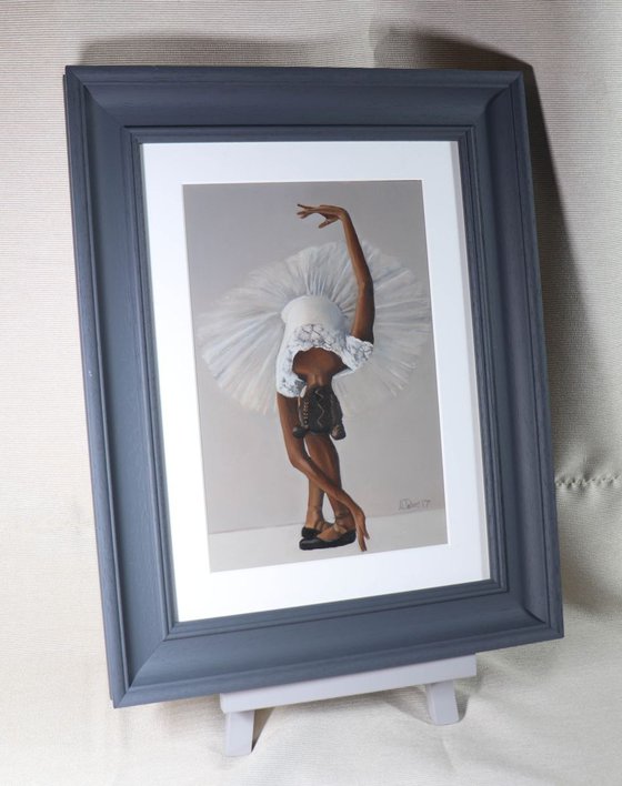 Ballet Portrait, Gabriella Alleyne, Framed Dancer Painting