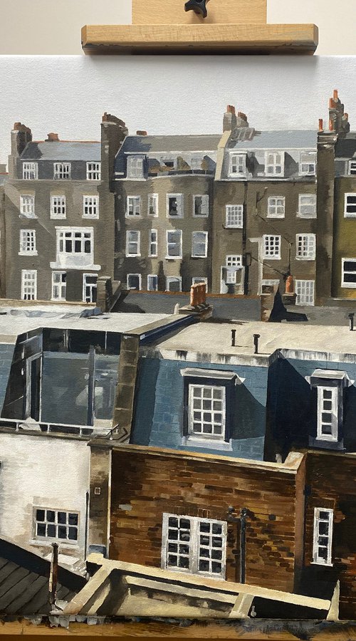 Commissioned Piece - Rooftops in London by Helen Sinfield