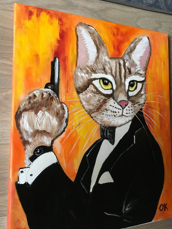 Cat James Bond 007, Cats never die. #3