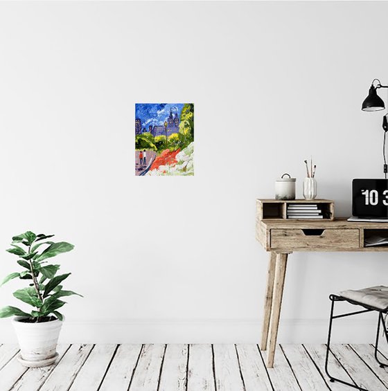 New York - original oil impasto painting