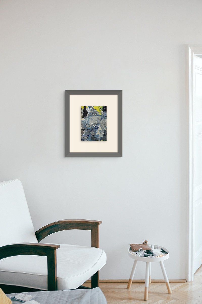 Organic Abstract Painting By Shelli Finch, 12 X 16", What He Meant, Original Artwork