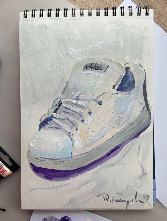 boot sketch acrylic