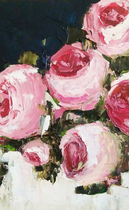 Pink roses by Yulia Berseneva