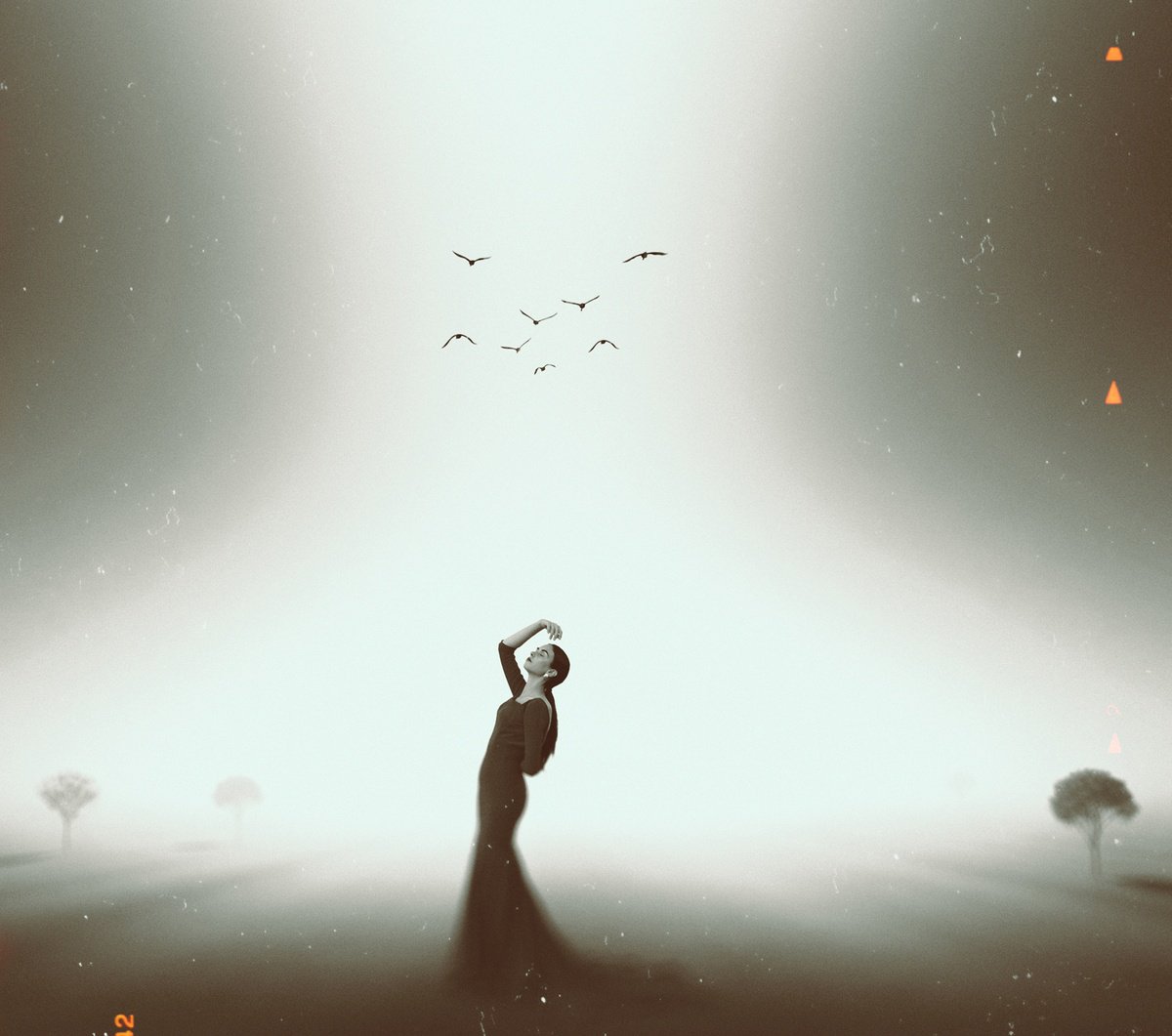 Surrealistic Portrait Photograph By Carmelita Iezzi, 24 X 24, Out Of This World, Original Artwork