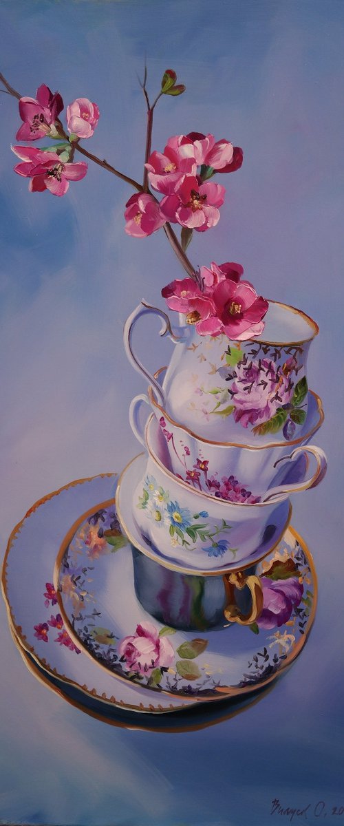 "Still life with a blossoming branch!" by Lena Vylusk
