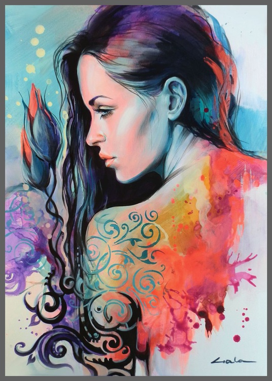 Tattoo Nude Girl Pop Art Portrait Artfinder