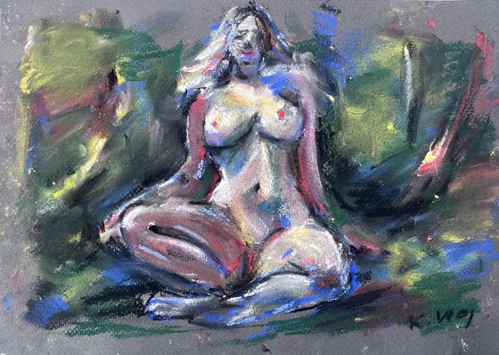 Woodland Nude – Pastel Study